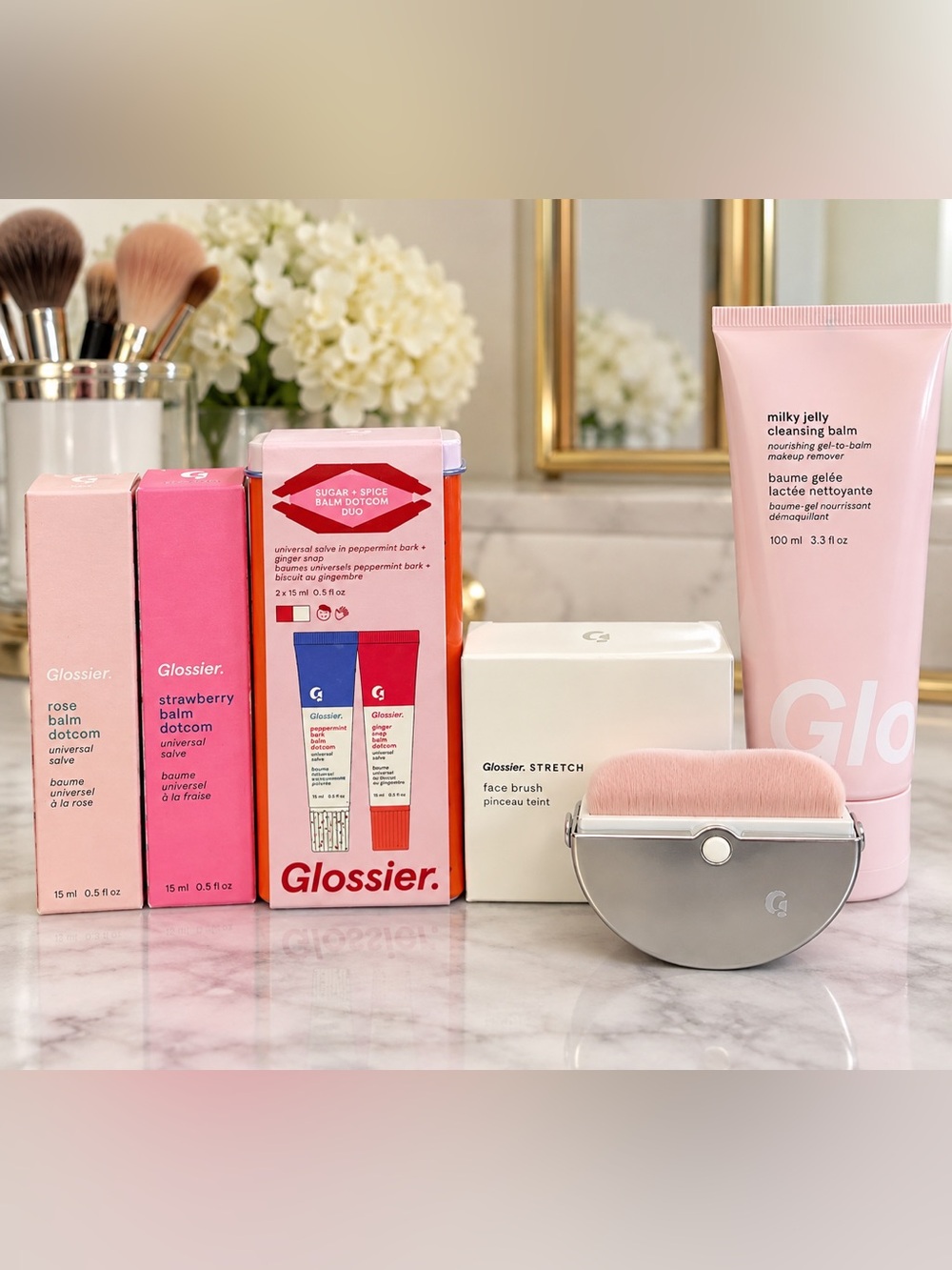 Glossier Skincare & Lip Care Set